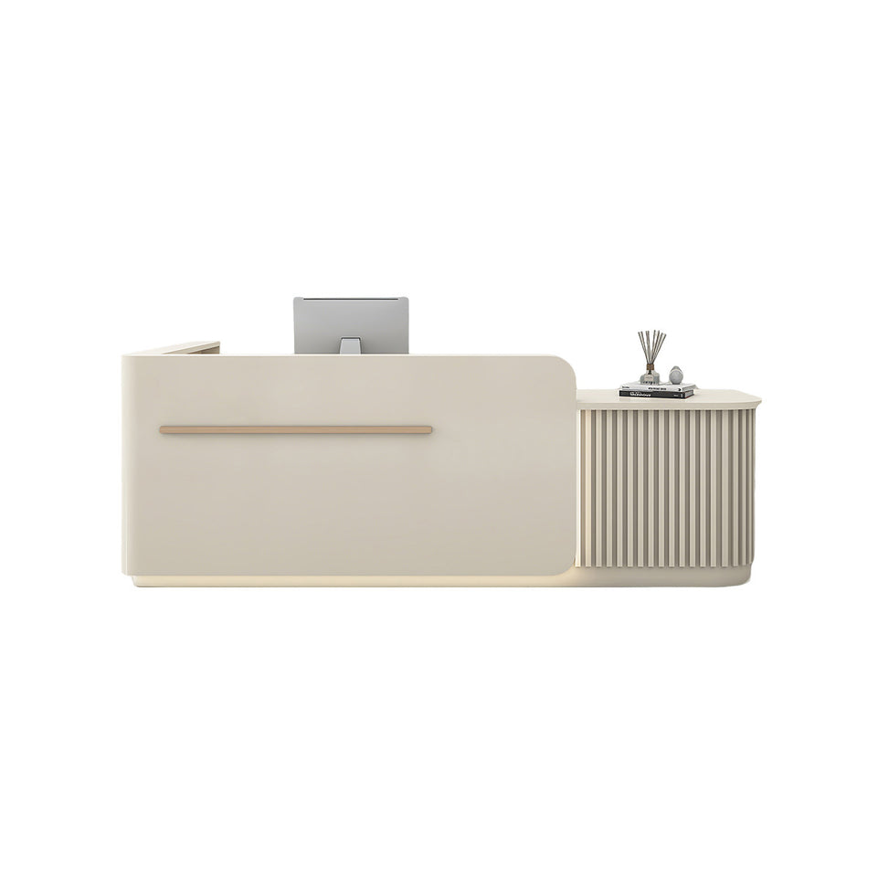 Sleek Reception Desk with Ample Storage & Functional Layout JDT-2342