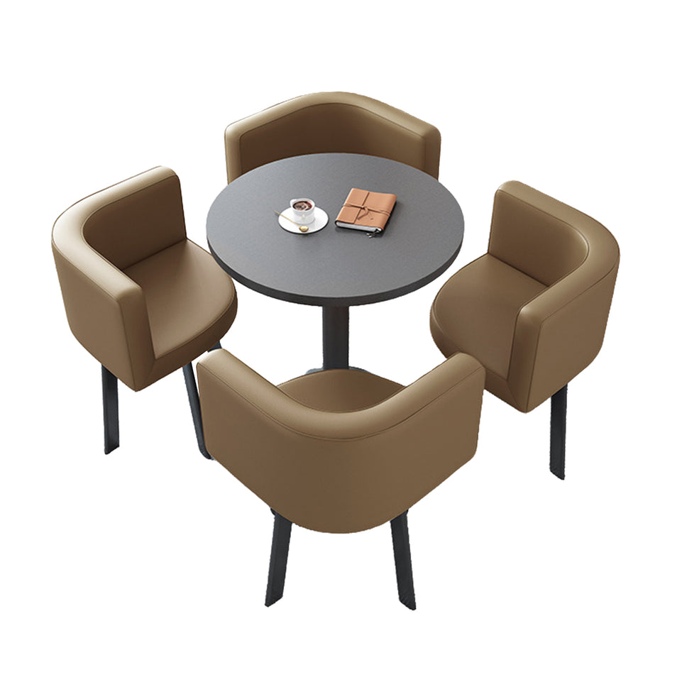Reception Table with 4 Chairs for Small Cafés or Waiting Areas JDZH-2022