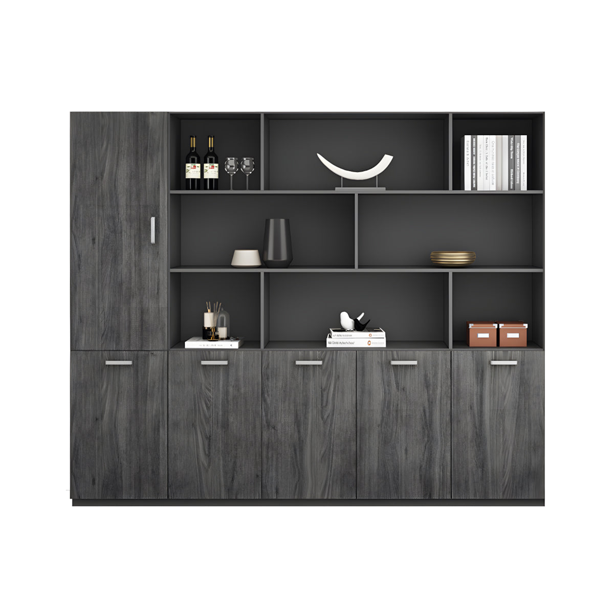 Office Executive Desk With Silent Slide Rails President Work desk Curtain Board Side cabinet Wiring hole LBZ-1066