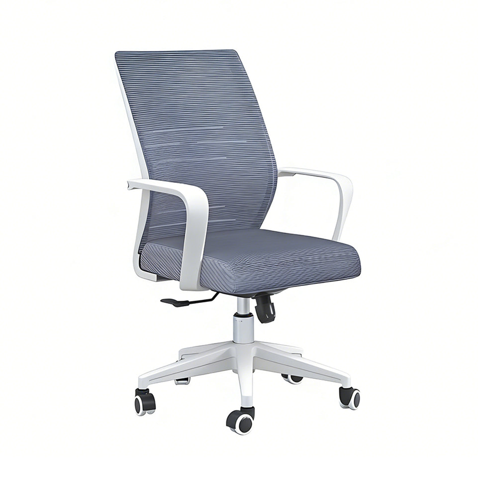 Office Workstation Desk with Modular, Built-In Outlets & LED Lighting for Home Office