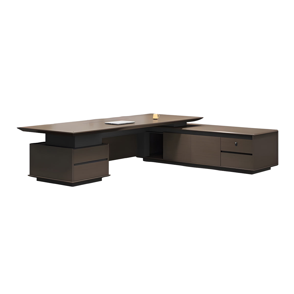 Executive Office Desk with Cabinets L-shaped Executive Desk LBZ-2005