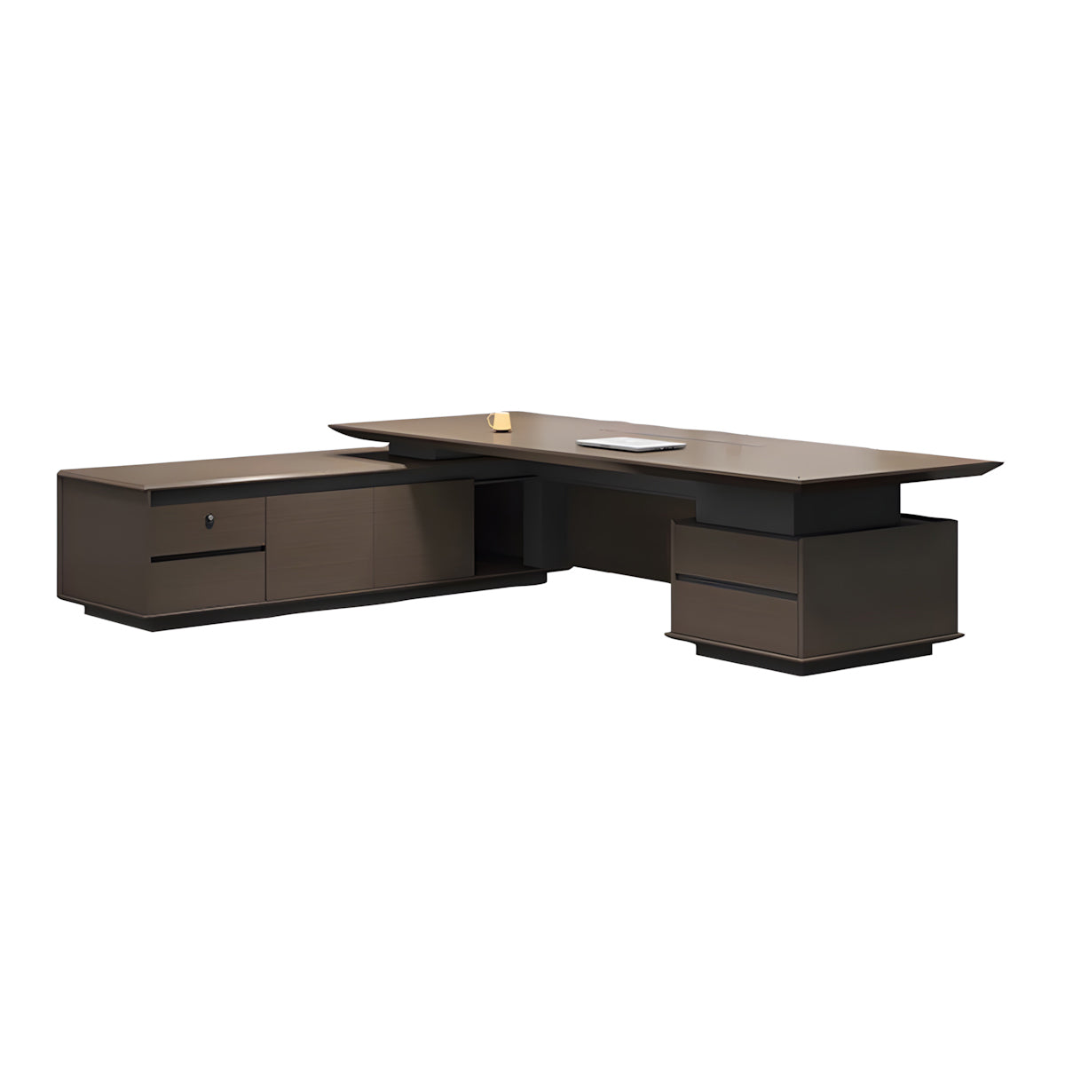 Executive Office Desk with Cabinets L-shaped Executive Desk LBZ-2005