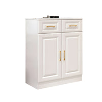 Sleek Contemporary Wooden Entryway Shoe Cabinet For Hallways And Living Rooms With Adjustable Shelves CWG-2162