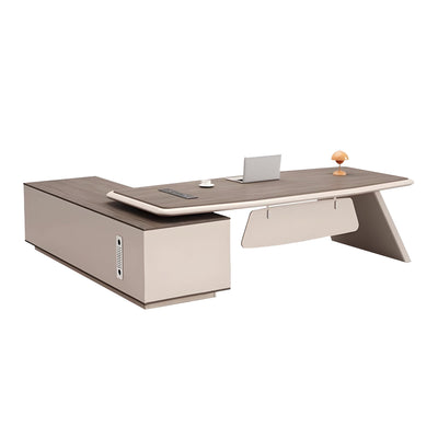 Modern L-Shaped Executive Desk with Side Storage for General Manager LBZ-2284