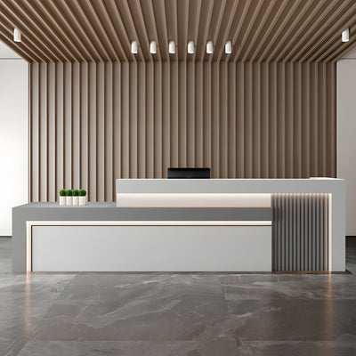 Modern Office Reception Desk with Storage for Lobby or Reception Area JDT-2071  (In Stock)