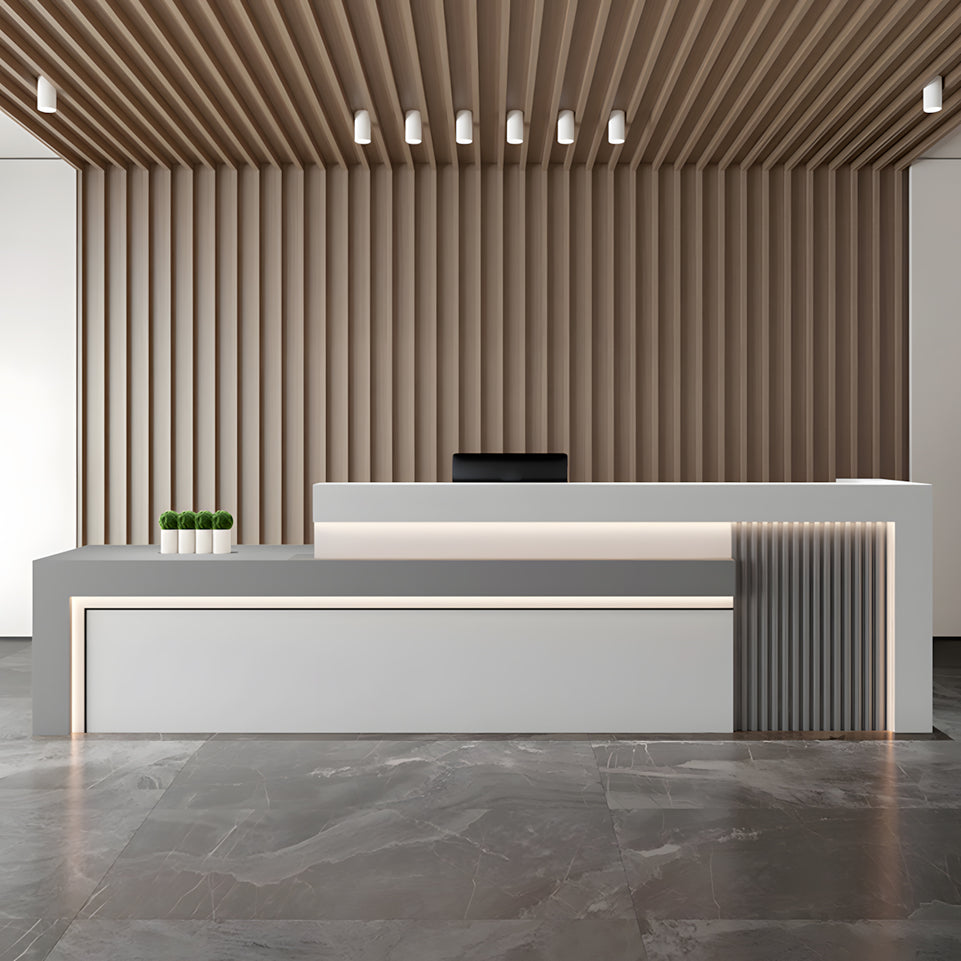 Modern Office Reception Desk with Storage for Lobby or Reception Area JDT-2071  (In Stock)