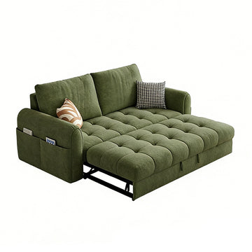 Reclining Sofa 63-130 in Wide with Sleeper, Curved & Round for Living Room