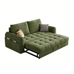 Reclining Sofa 63-130 in Wide with Sleeper, Curved & Round for Living Room