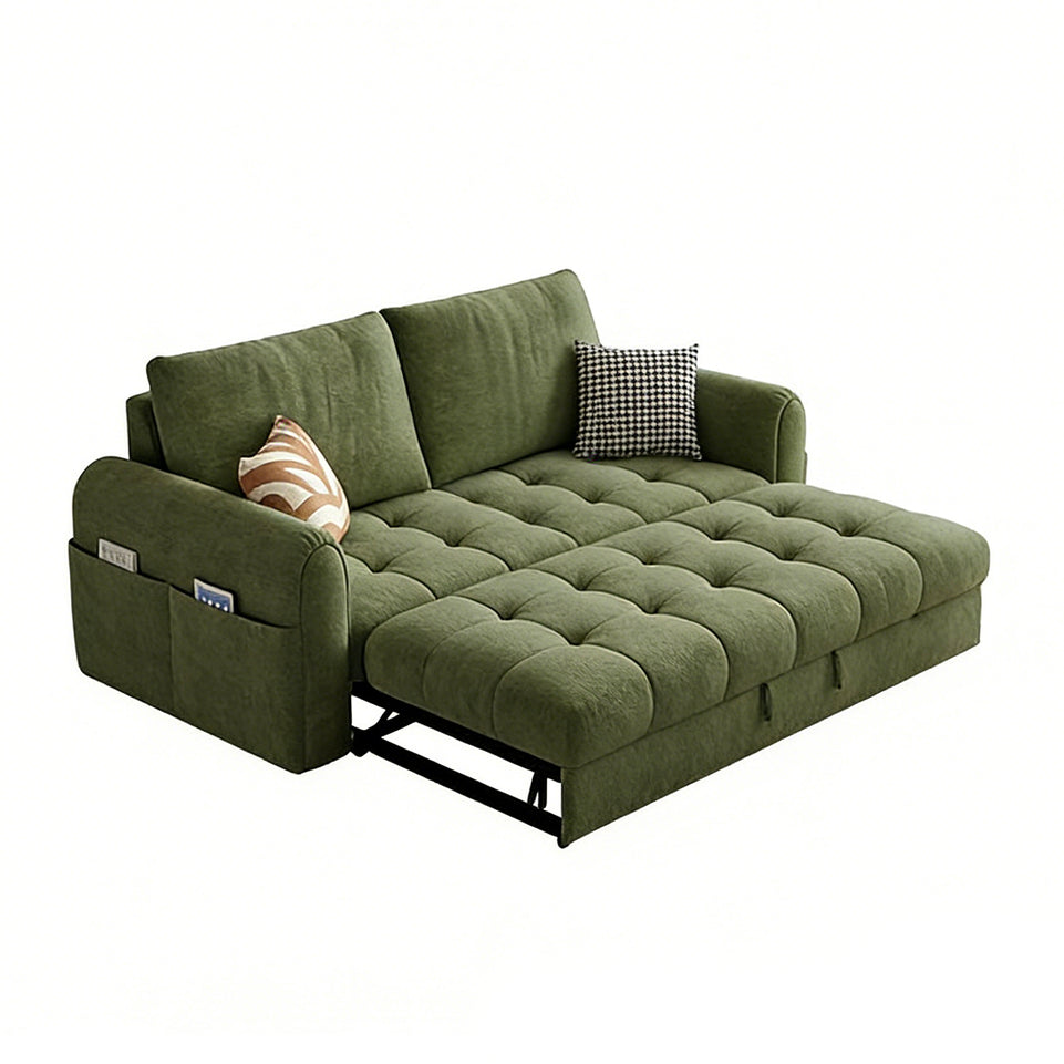 Luxurious Plush Chenille Sofa Bed with Storage for Small Living Rooms, Lounges, and Multifunctional Spaces BSF-2080
