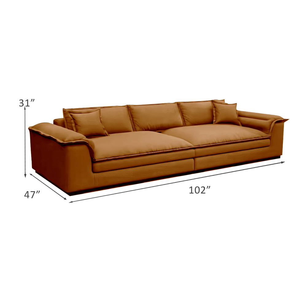 Italian Simple Sofa Multi Person Brown Recliner BSF-2001