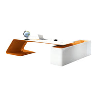 Modern White Executive Desk Stylish White Lacquer Office Desk LBZ-1050