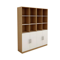 Multi-Functional Office Cabinet with Storage, Display and Lockable Sections for Workspace Organization WJG-2181