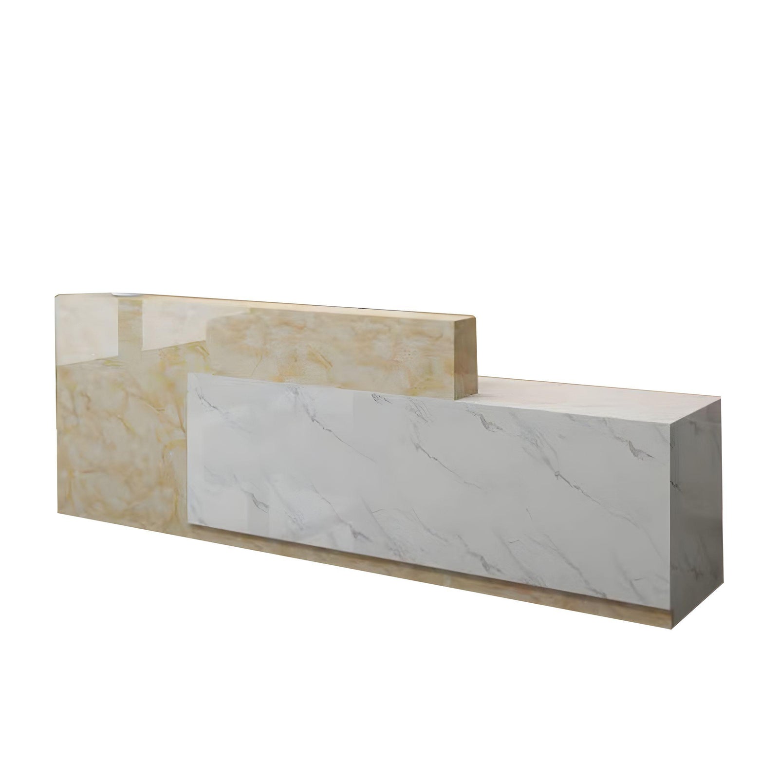 Color-Blocked Front Desk with Keyboard Tray and Shelf for Office JDT-10106