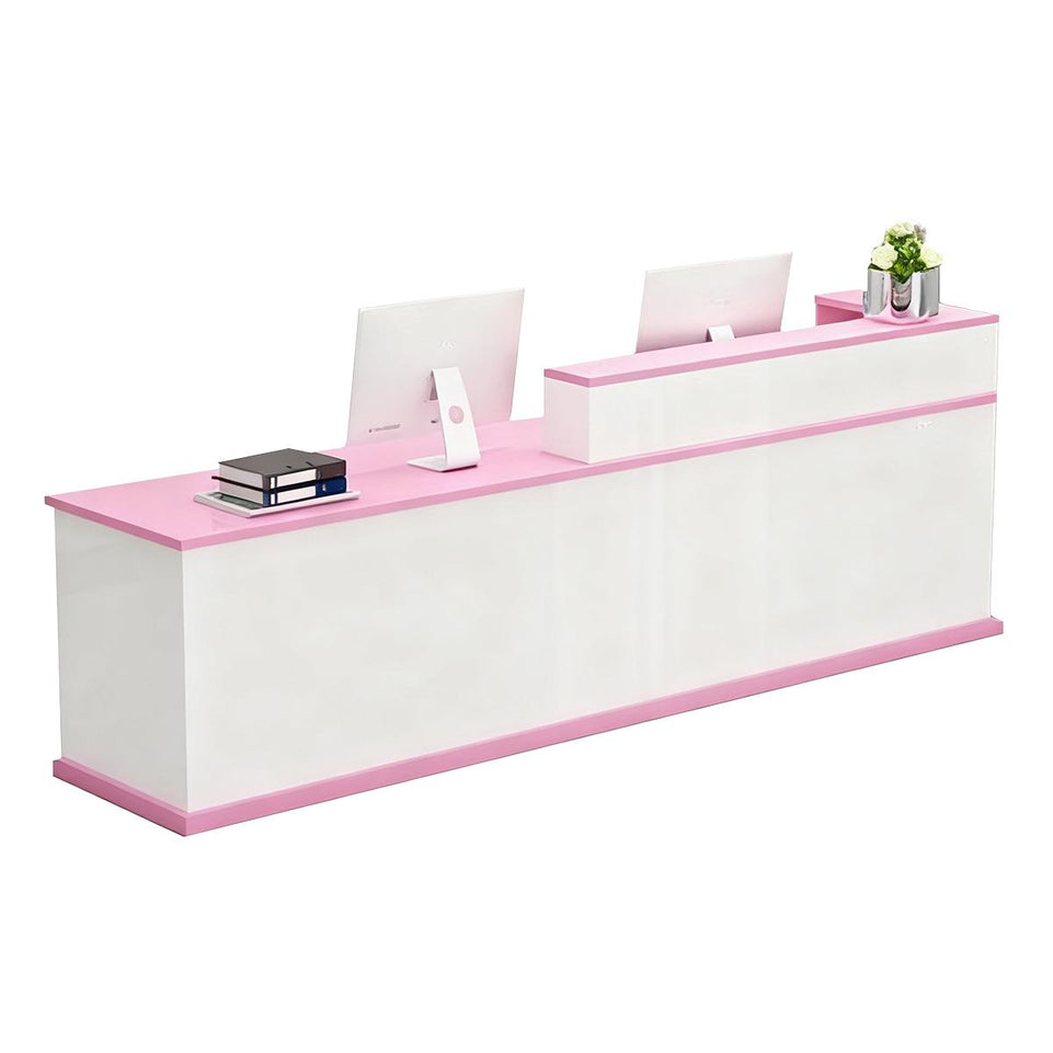 Corner Straight Stylish Reception Desk with Keyboard Tray and Drawers for Offices and Hotel Lobbies JDT-712
