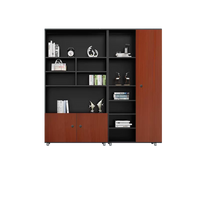 Rectangular Wooden File Cabinet with Open Storage Compartments WJG-745