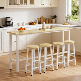 Modern Wall-Mounted Bar Table with High Stools SZ-BTZ-0001 (In Stock)