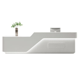 Retail Reception Desk 47-150 in Wide with LED Lighting for Retail