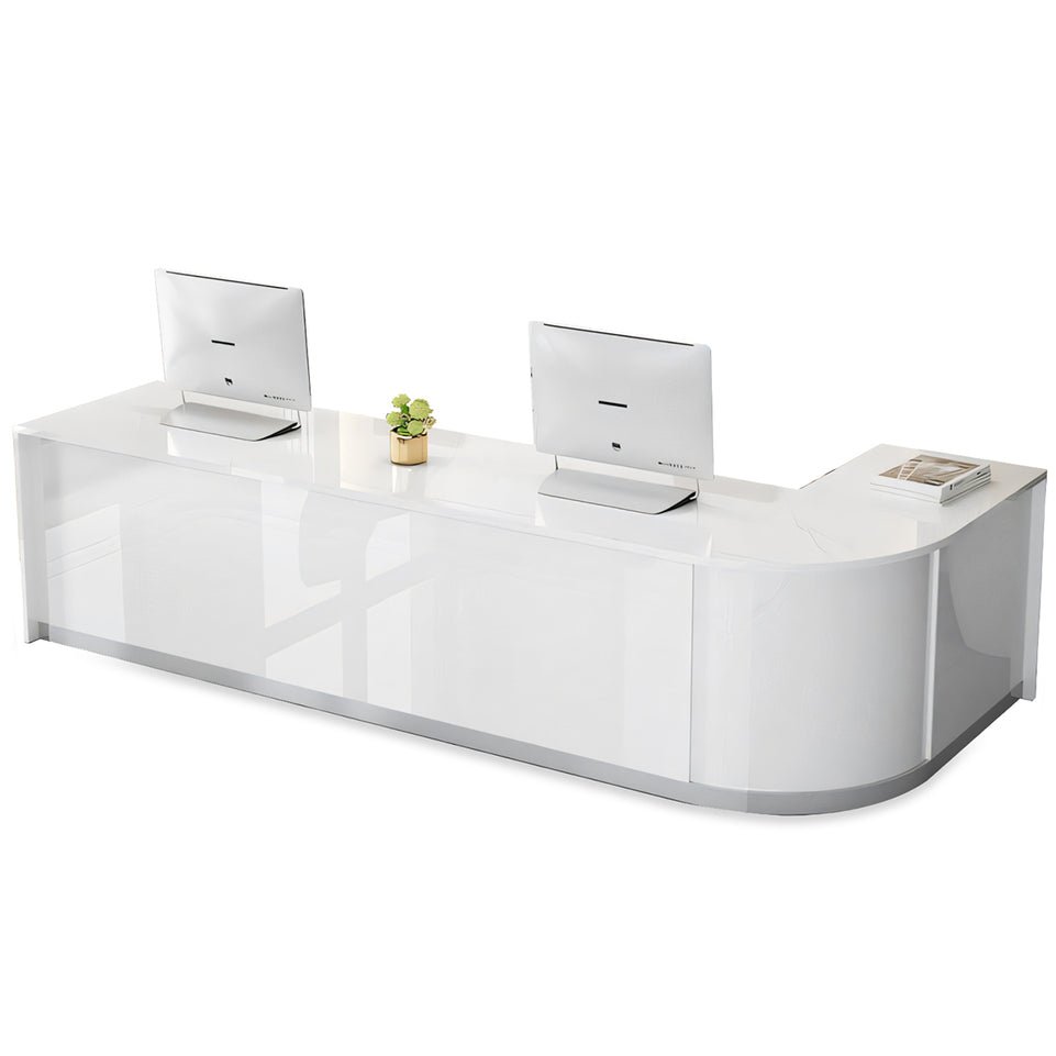 Modern and Minimalist Corner Reception Desk for Commercial Spaces-JDT-071