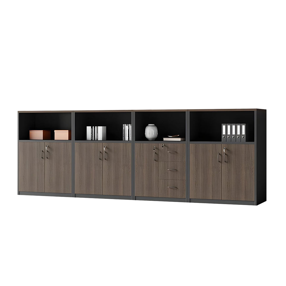 Stylish Multifunctional Office Storage Cabinet with Lockable Drawers for Workspace Organization, Printer Station, and Document Filing CWG-2167