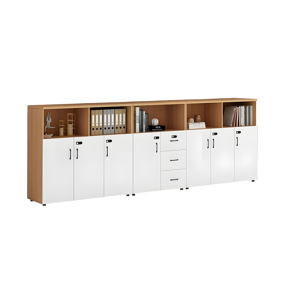Stylish Multifunctional Office Storage Cabinet with Lockable Drawers for Workspace Organization, Printer Station, and Document Filing CWG-2167