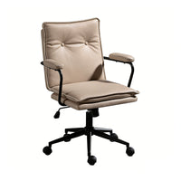 Office Chair for Dormitory Lift Rotating Adjustable Leather Boss Chair Long Sitting with Armrests Dormitory Chair BGY-1074