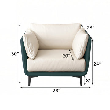 Modern Sofa 28-79 in Wide with Lumbar Support for Living Room