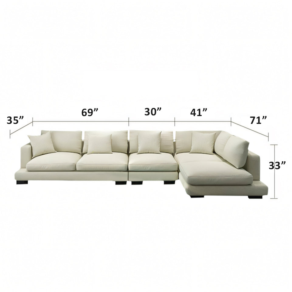 Italian Minimalist Sofa Modern Couch Chaise Lounge BSF-2004