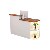 Display Corner Small Reception Desk with Storage and Lockable Drawer for Clothing Stores JDT-733