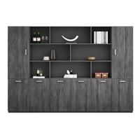 Office Executive Desk With Silent Slide Rails President Work desk Curtain Board Side cabinet Wiring hole LBZ-1066