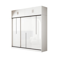 Modern Bedroom Sliding Door Wardrobe with Divided Storage YG-2001 (In Stock)