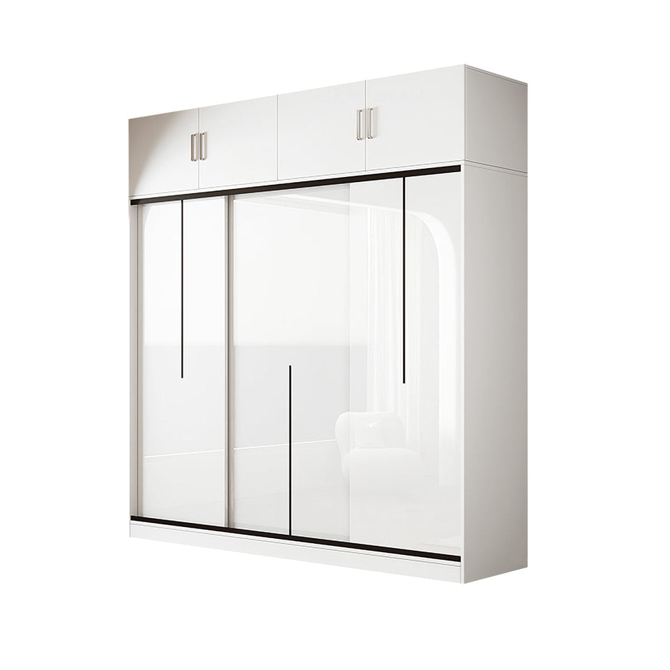 Modern Bedroom Sliding Door Wardrobe with Divided Storage YG-2001 (In Stock)