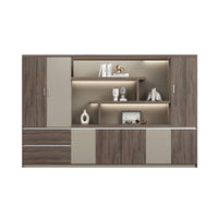 Premium Wooden Executive Lockable Cabinet, Modern Office Storage Cabinet, Background Storage and Archive Bookcase WJG-2169