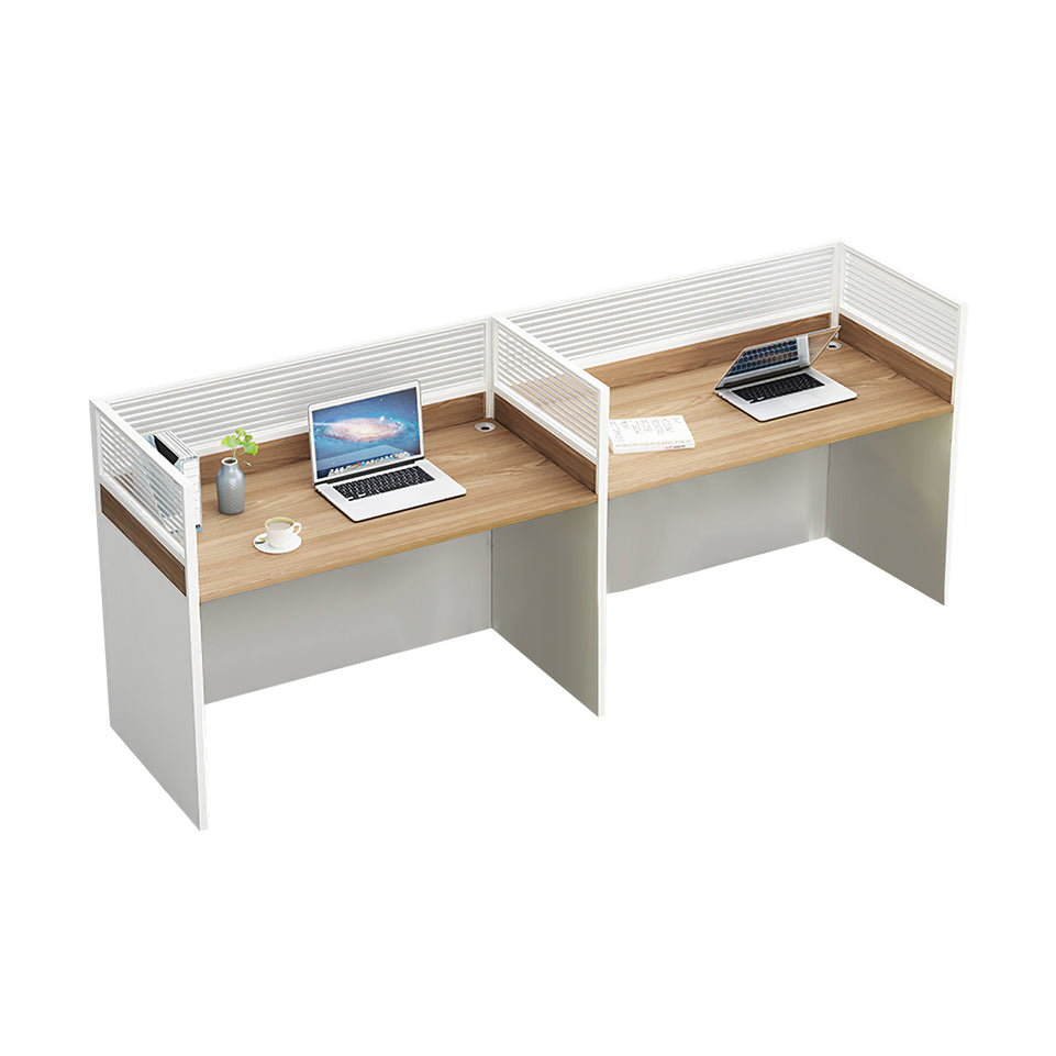 Modern L-Shaped Office Desk with Screen Divider for Employee Workstations BGZ-222