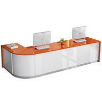 Modern and Minimalist Corner Reception Desk for Commercial Spaces JDT-071