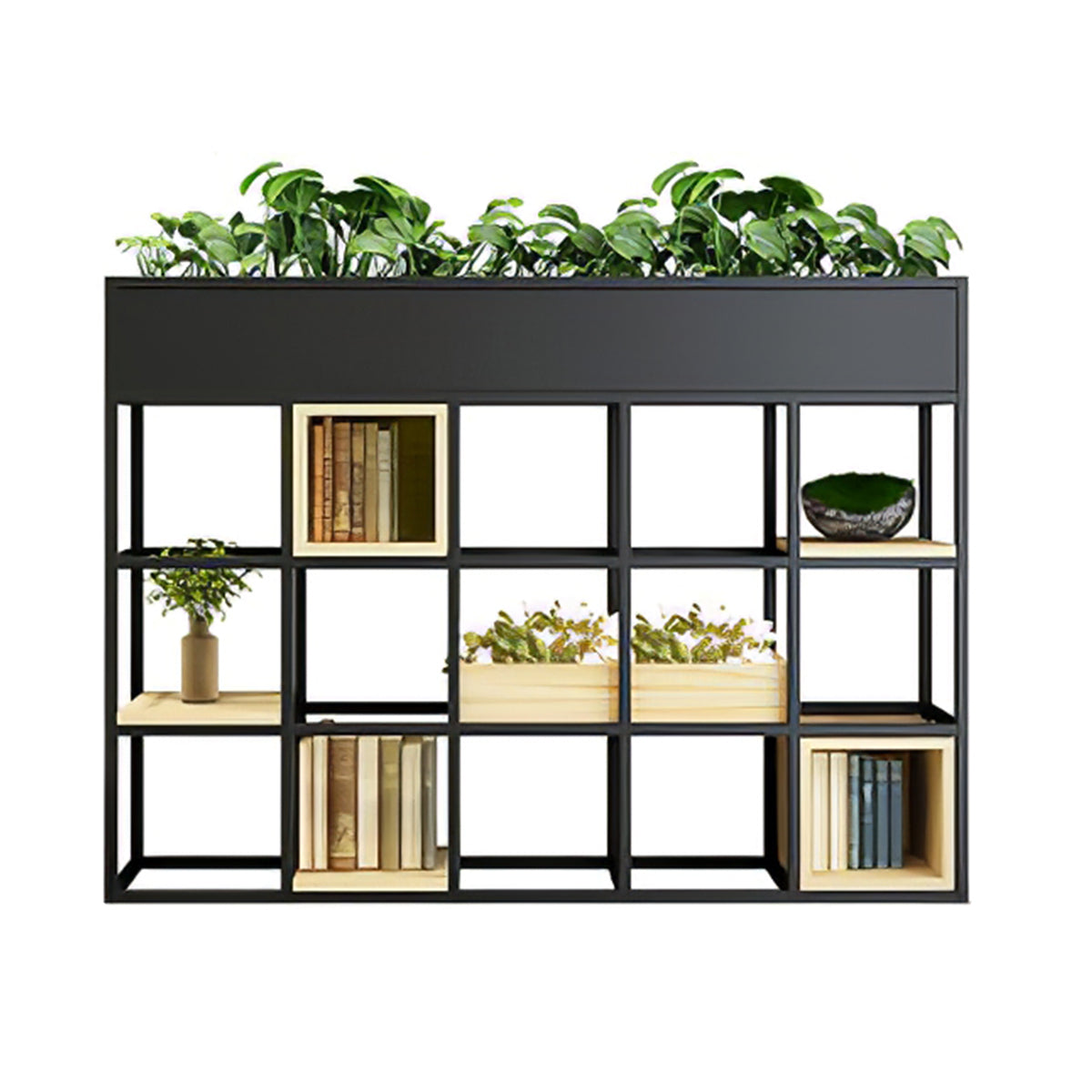 Multi-Functional Iron Frame Divider Storage Shelf for Offices & Living Room CWG-2053