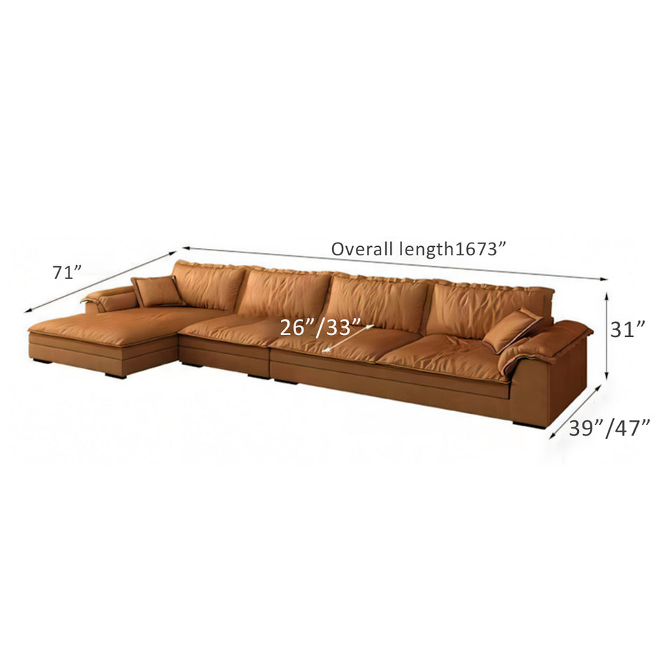 Italian Simple Sofa Multi Person Brown Recliner BSF-2001