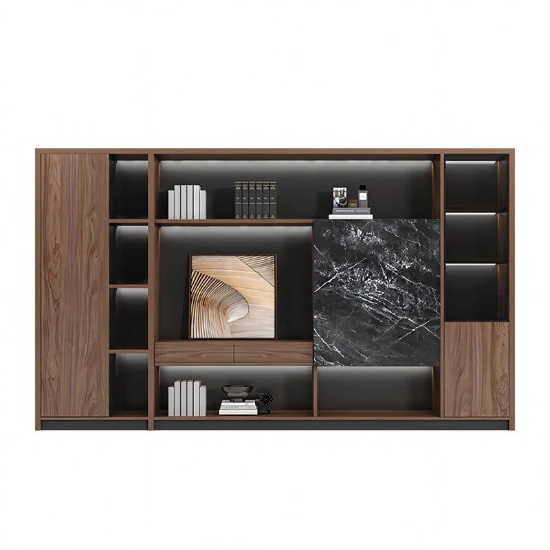 Modern Executive Desk with LED Lighting for Home Office
