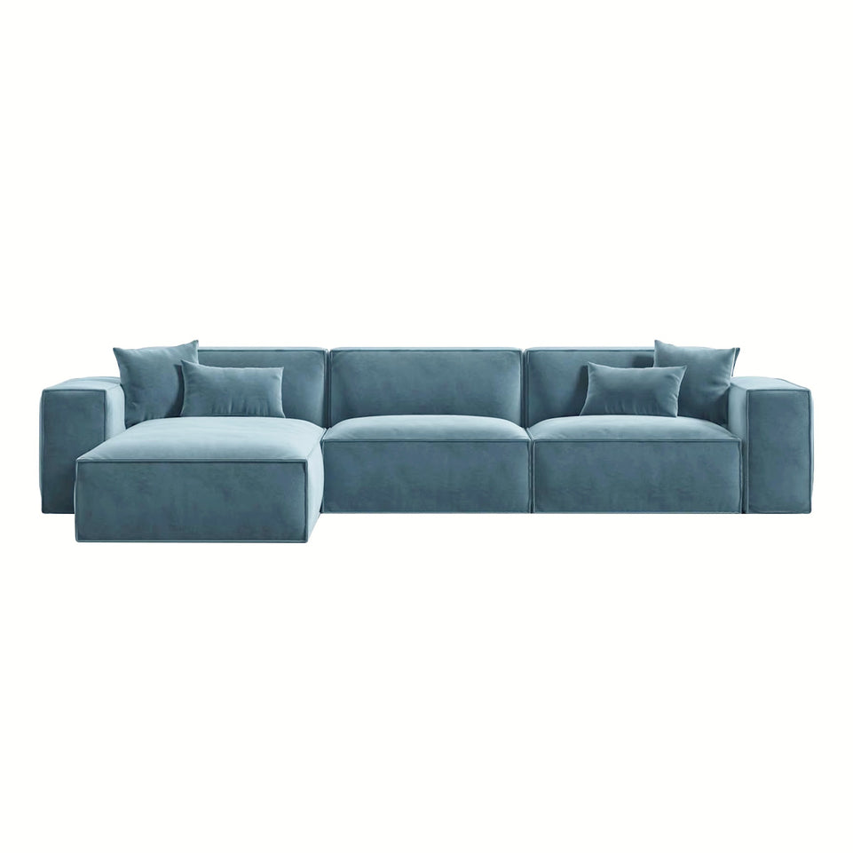 Italian Minimalist Lint Block Modular Sofa Chaise Lounge BSF-2006