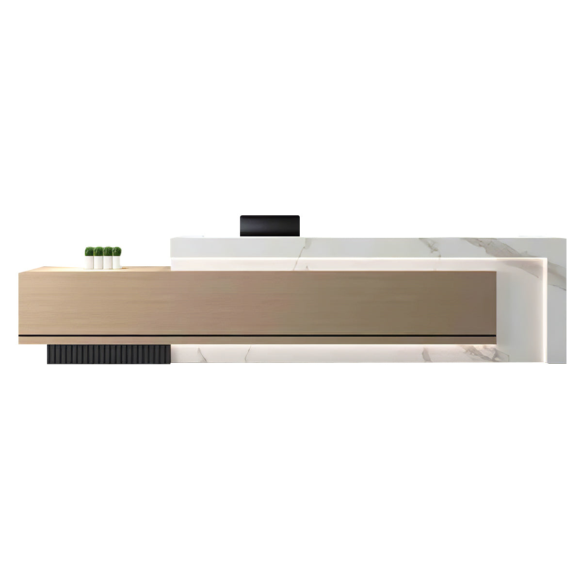 Minimalist Office Lobby Reception Desk with Lockable Storage JDT-2073