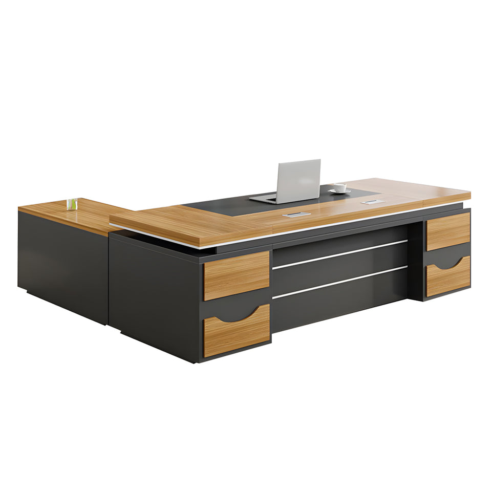 Computer Office Desk Executive Baffle Large Capacity Storage L shape Executive Desk With Upgraded Design LBZ-1024