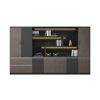 Premium Wooden Executive Lockable Cabinet, Modern Office Storage Cabinet, Background Storage and Archive Bookcase WJG-2169