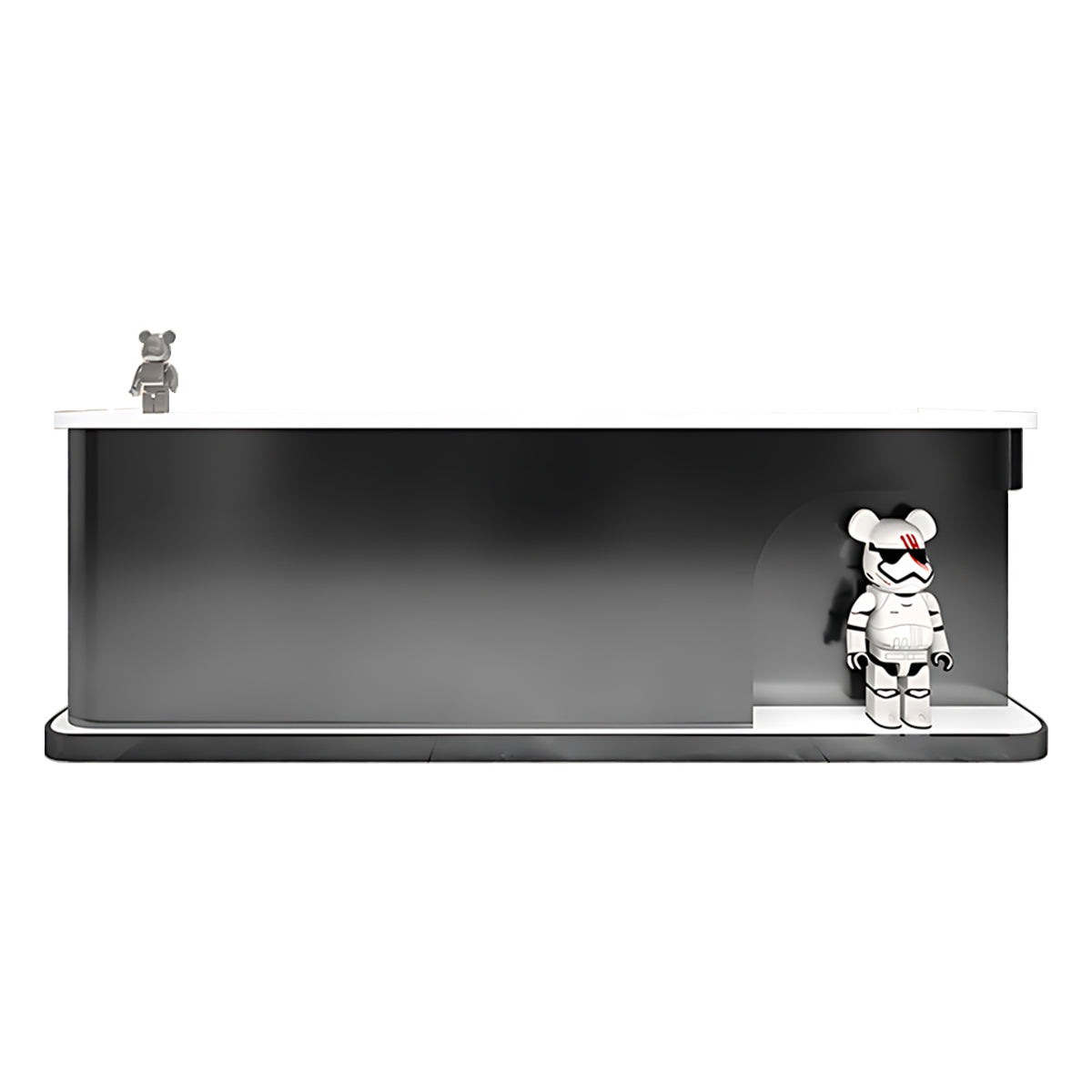 Corner Display Reception Counter with Ample Storage Space for Company JDT-064