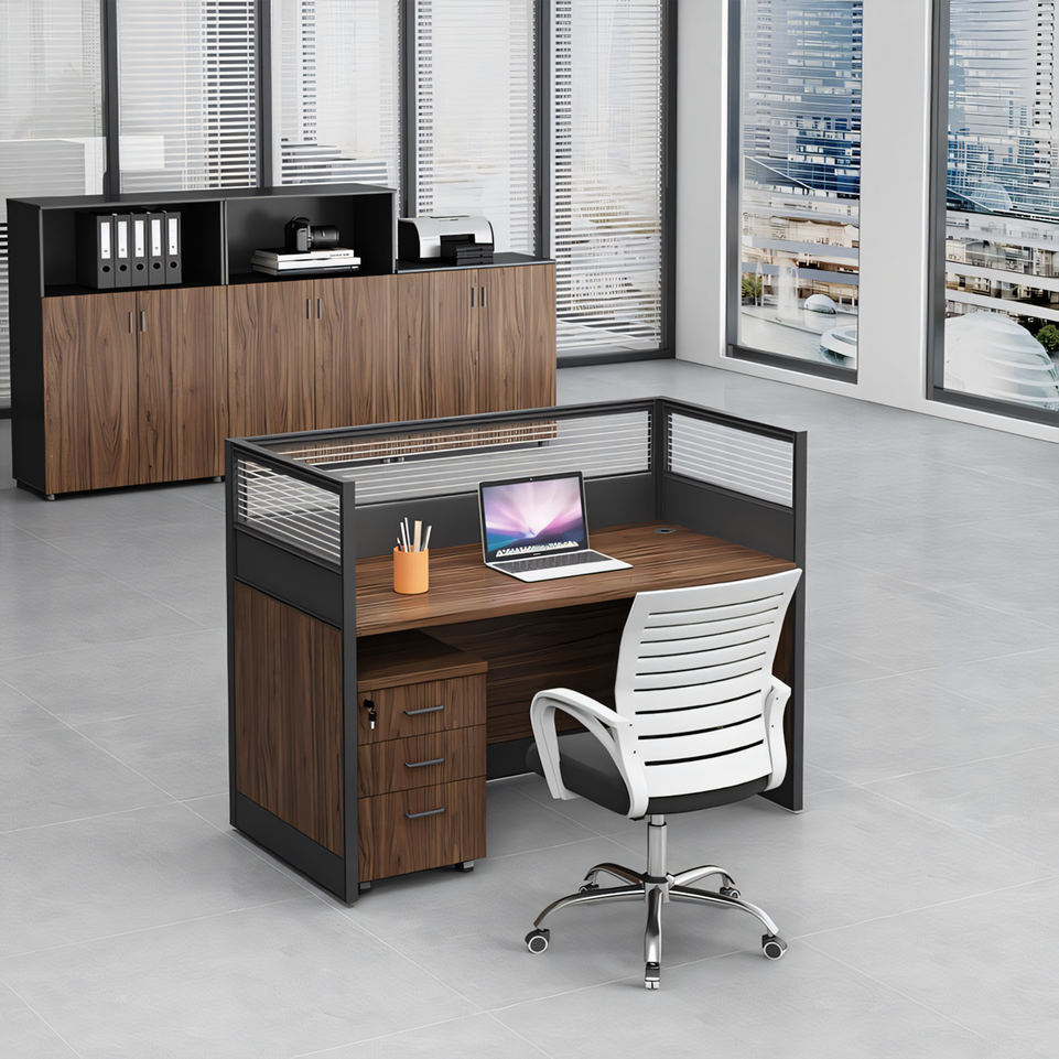 Efficient Office Setup: Modern Staff Desk and Chair Set with Computer Desk BGZ-006