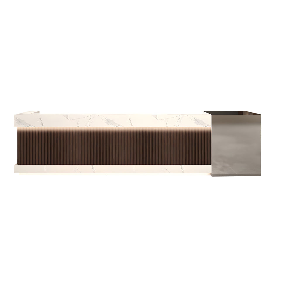 Modern Stylish Reception Desk with Dual-Tier Surface for Salons and Offices JDT-2325