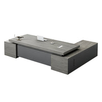 Office Executive Desk With Silent Slide Rails President Work desk Curtain Board Side cabinet Wiring hole LBZ-1066