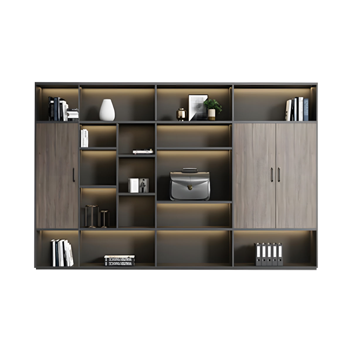 Modern L-Shaped Executive Office Desk with Side Storage Cabinet for Manager LBZ-605