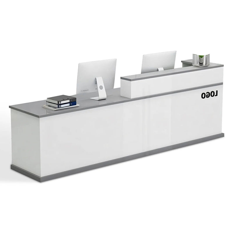 Corner Straight Reception Desk with Keyboard Tray and Drawers for Offices and Hotel Lobbies JDT-712