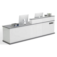 Corner Straight Reception Desk with Keyboard Tray and Drawers for Offices and Hotel Lobbies JDT-712