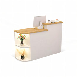 Display Corner Small Reception Desk with Storage and Lockable Drawer for Clothing Stores JDT-733