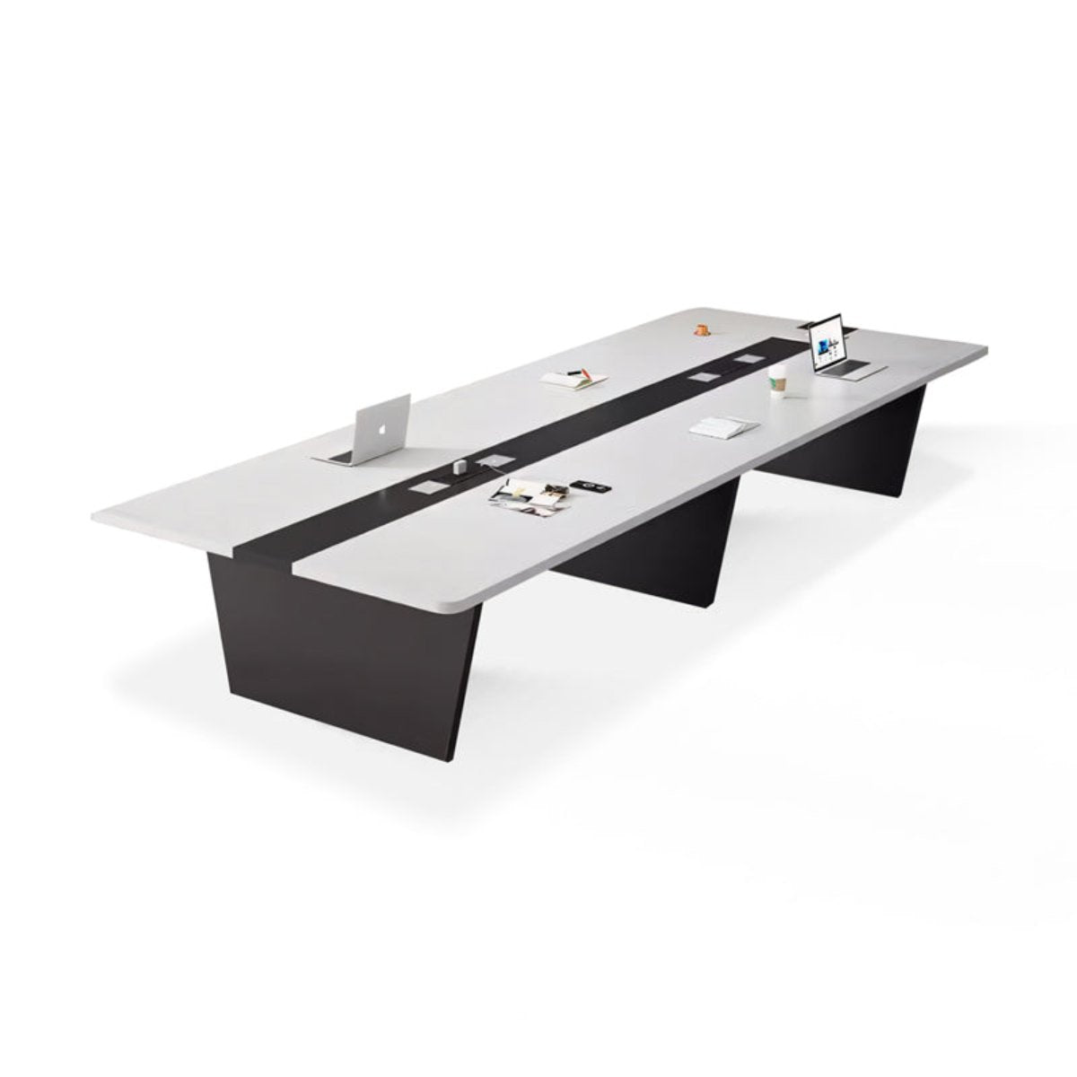 Modern Minimalist Conference Table with Cable Management Box Sophisticated Elegance for Office Meetings  HYZ-10103